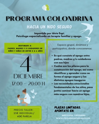 Taller PROGRAMA GOLONDRINA. HACIA UN APEGO SEGURO